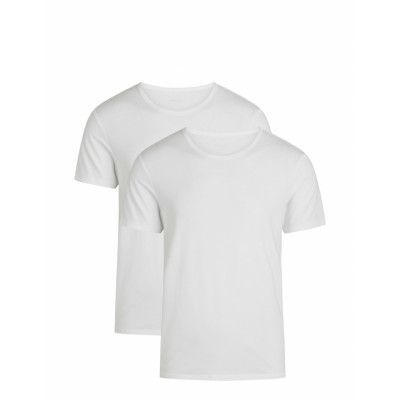 2-Pack Men Bamboo S/S Undershirt Underwear Night & Loungewear Pyjama Tops Vit URBAN QUEST