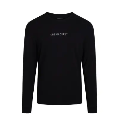 URBAN QUEST Men Bamboo L/S T-Shirt Svart