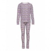 Tnbeddy L_S Night Set Pyjamas Set Multi/mönstrad The New