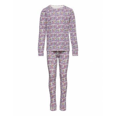 Tnbeddy L_S Night Set Pyjamas Set Multi/mönstrad The New