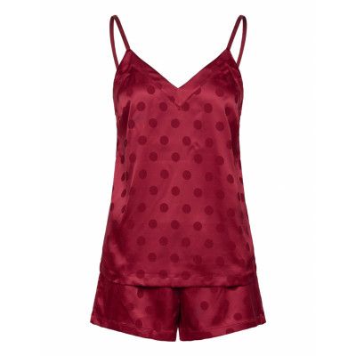 Tommy Hilfiger Gift Cami Short Set & Eyemask Röd