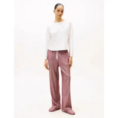 Tommy Hilfiger Gift Ls Tee Flnl Set W.slippers - Multi/patterned - S