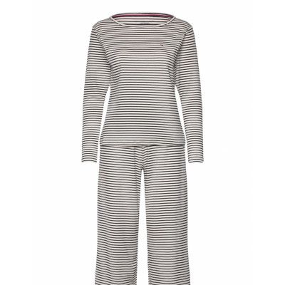 Tommy Hilfiger Jersey Ls Print Pj Set Kräm