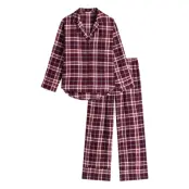 Tommy Hilfiger Ls Flnl Shirt Pj Pants Set Burgundy