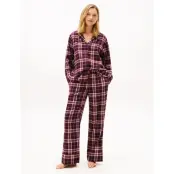 Tommy Hilfiger Ls Flnl Shirt Pj Pants Set - Burgundy - XS