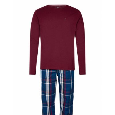 Tommy Hilfiger Ls Pj Set Woven - Boxed Burgundy