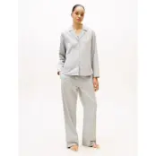 Tommy Hilfiger Ls Stripe Flnl Shirt Pj Set - Grey - M