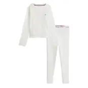 Tommy Hilfiger Pointelle Ls Pj Set Gifting Vit