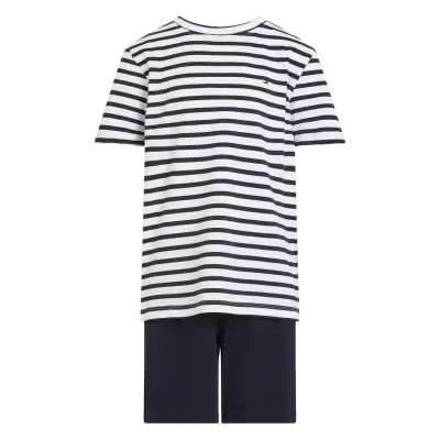 Tommy Hilfiger S/S Jersey Pj Set Marinblå