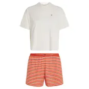 Tommy Hilfiger Ss Prt Pj Short Set Kräm