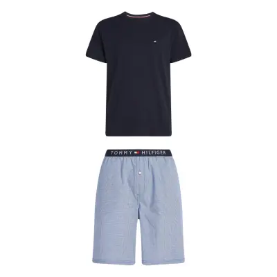 Tommy Hilfiger Cn Ss Short Woven Set Marinblå