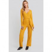 Trendyol Ribbed Pyjama Set - Yellow