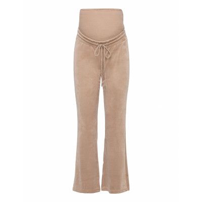 Trousers Mom Rose Velour Pyjamasbyxor Mjukisbyxor Beige Lindex