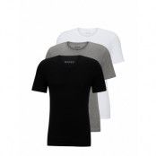 Tshirt Rn 3P Classic *Villkorat Erbjudande T-shirts Pyjama Tops Svart BOSS