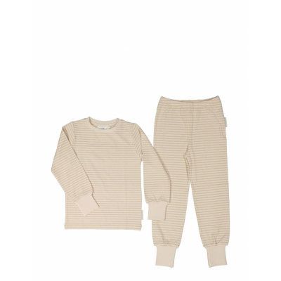 Geggamoja Two Pcs Pyjamas Classic Beige