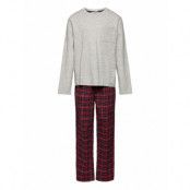 Two-Pieces Check Long Pyjamas Pyjamas Set Multi/patterned Mango