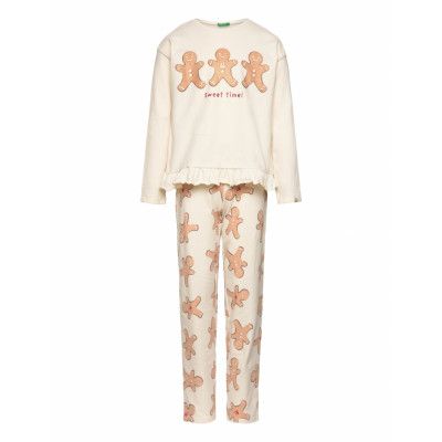 United Colors Of Benetton Pyjama(Sweater+Trous Kräm