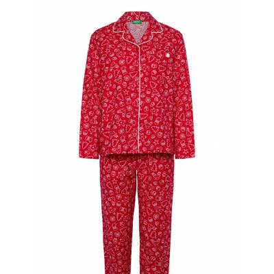 United Colors Of Benetton Pyjama(Jacket+Trouse Röd