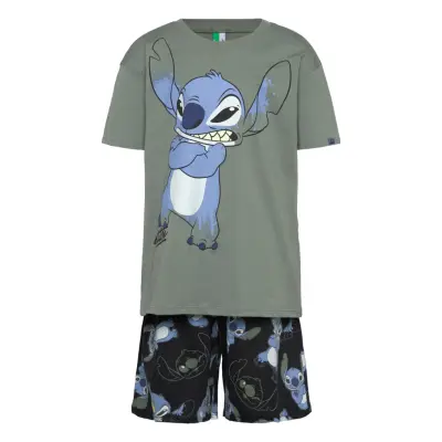 United Colors Of Benetton Pyjama(T-Shirt+Short Grön