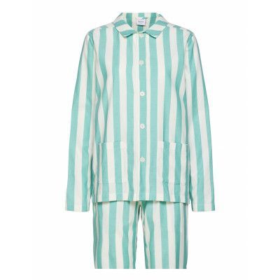 Uno Stripe *Villkorat Erbjudande Pyjamas Vit Nufferton