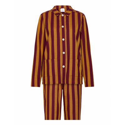 Uno Stripe *Villkorat Erbjudande Pyjamas Brun Nufferton