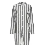 Uno Stripe Pyjamas Grå Nufferton