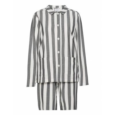Uno Stripe Pyjamas Grå Nufferton