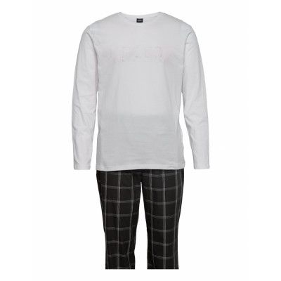 Urban Long Set Pyjamas Vit BOSS