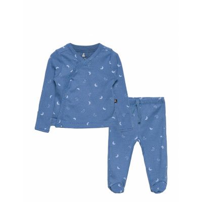 V-3Pc Bmh Set Pyjamas Set Blå GAP