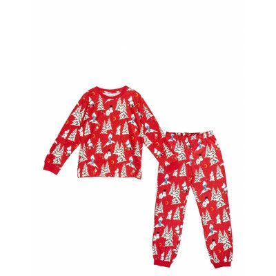 Vinternatt Pyjamas *Villkorat Erbjudande Pyjamas Set Röd Martinex