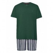 Vn Ss Short Woven Set Print Pyjamas Multi/mönstrad Tommy Hilfiger