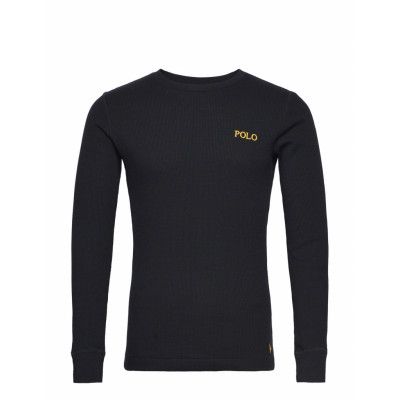 Polo Ralph Lauren Underwear Waffle-Knit Crewneck Sleep Shirt Svart