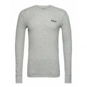 Waffle-Knit Crewneck Sleep Shirt Underwear Night & Loungewear Pyjama Tops Grå Polo Ralph Lauren Underwear