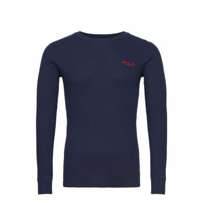 Polo Ralph Lauren Underwear Waffle-Knit Crewneck Sleep Shirt Marinblå
