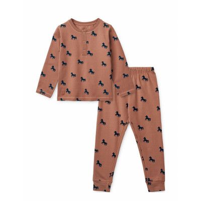Wilhelm Printed Pyjamas Set Pyjamas Set Pink Liewood