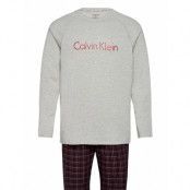 Woven L/S Pant Set Pyjamas Grå Calvin Klein