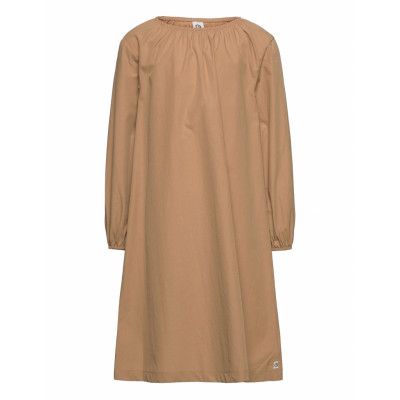 Woven Night Dress Night & Underwear Pyjamas Nightdresses Brun Müsli By Green Cotton