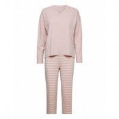 Y/D Stripe Cotton Sus Pj Ll_Ls Pyjamas Rosa Esprit Bodywear Women