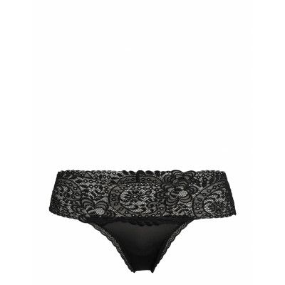 10Cm Far Out Lace Thong Stringtrosa Underkläder Svart Aerie