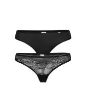2-Pack Angie String Stringtrosa Underkläder Black Hunkemöller