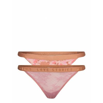 2-Pack Roomservice Stringtrosa Underkläder Rosa Love Stories