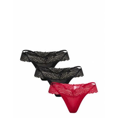 3-P Willow Ulv Str Stringtrosa Underkläder Röd Hunkemöller