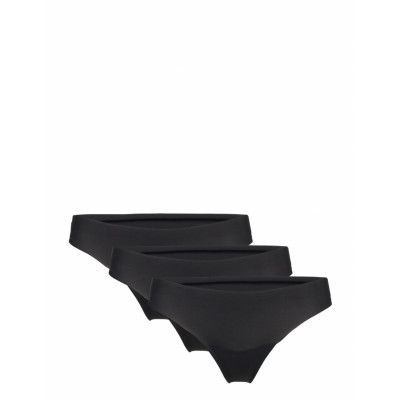 3-Pack Invisible String *Villkorat Erbjudande Stringtrosa Underkläder Svart Hunkemöller