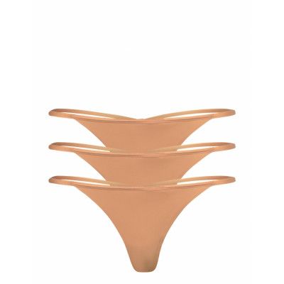 3-Pack Invisible String T Stringtrosa Underkläder Beige Hunkemöller