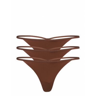 3-Pack Invisible String T Stringtrosa Underkläder Brun Hunkemöller