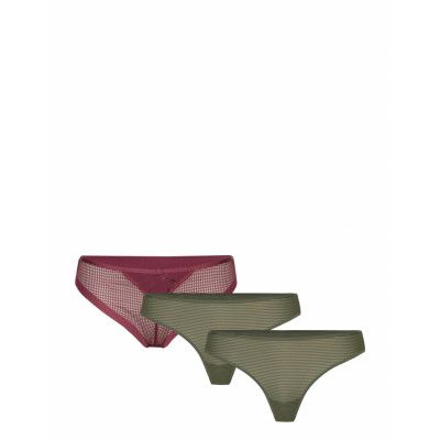 Hunkemöller 3-Pack Invisible Stripe String Grön