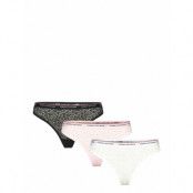 3 Pack Thong Lace Stringtrosa Underkläder Multi/patterned Tommy Hilfiger