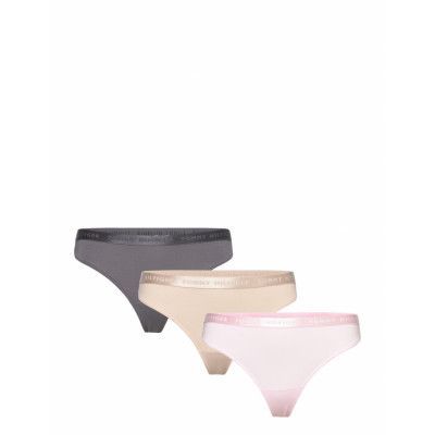 3P Thong Stringtrosa Underkläder Pink Tommy Hilfiger