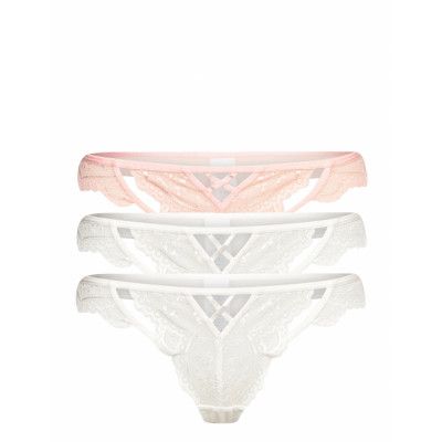3-Pack Yakira String R Stringtrosa Underkläder Vit Hunkemöller
