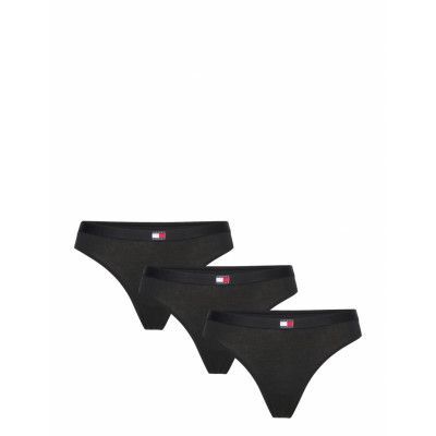 3P Classic Thong Stringtrosa Underkläder Svart Tommy Hilfiger